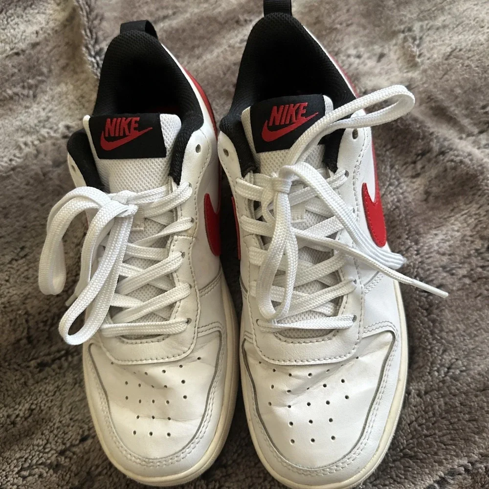 Nike Court Borough Low 2 (GS) Red / Black Size Shoes Sneakers 5Y / 6.5W